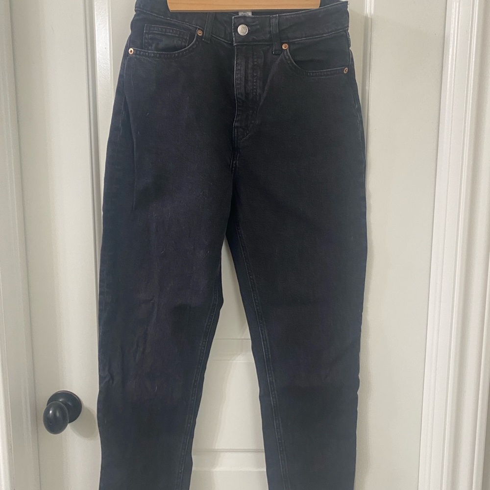 H&M Women's Straight Leg Black Jeans